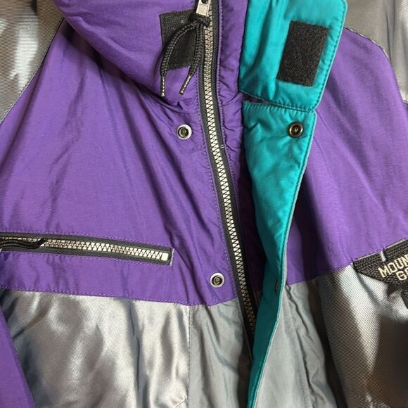 vtg mountain goat men’s multicolor lightweight nylon outerwear ski jacket M - Picture 6 of 14
